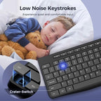 Wired Keyboard, Quiet Keyboard, Silent Keyboardwith Low Profile Chiclet Keys - Image 3