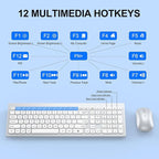 Wireless Keyboard and Mouse Combo, Ultra Slim Design Full Size Keyboard and 3 - Image 7
