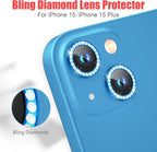 AGVEE 3+3 6 Pack for iPhone 15/15 Plus Camera Lens Protector, Bling Diamond & - Image 4