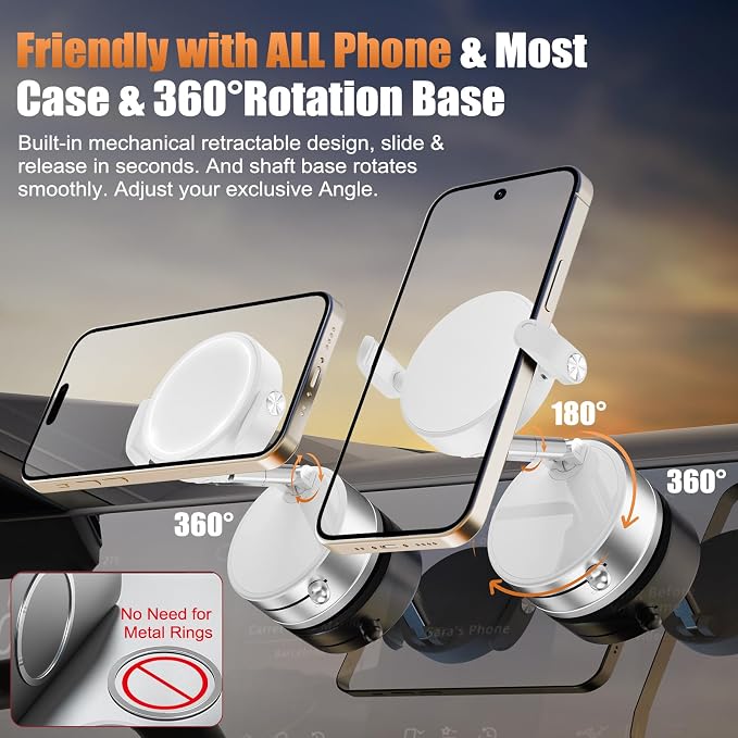 OOCC Magnetic Phone Holders for Your Car, 360°Rotating Adjustable Magsafe Car - Image 7
