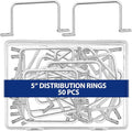 50 Pcs Distribution Rings Aluminum D Ring by Yaocom
