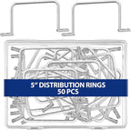 50 Pcs Distribution Rings Aluminum D Ring by Yaocom
