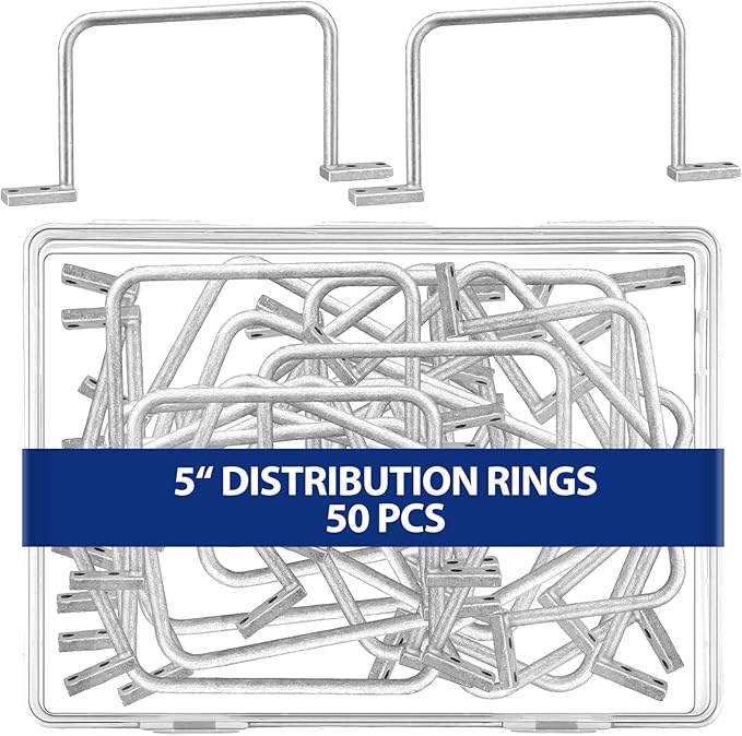 50 Pcs Distribution Rings Aluminum D Ring by Yaocom