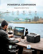 Andes 600 Pro Portable Power Station, 584Wh LiFePO4 Hybrid Battery Backup - Image 3