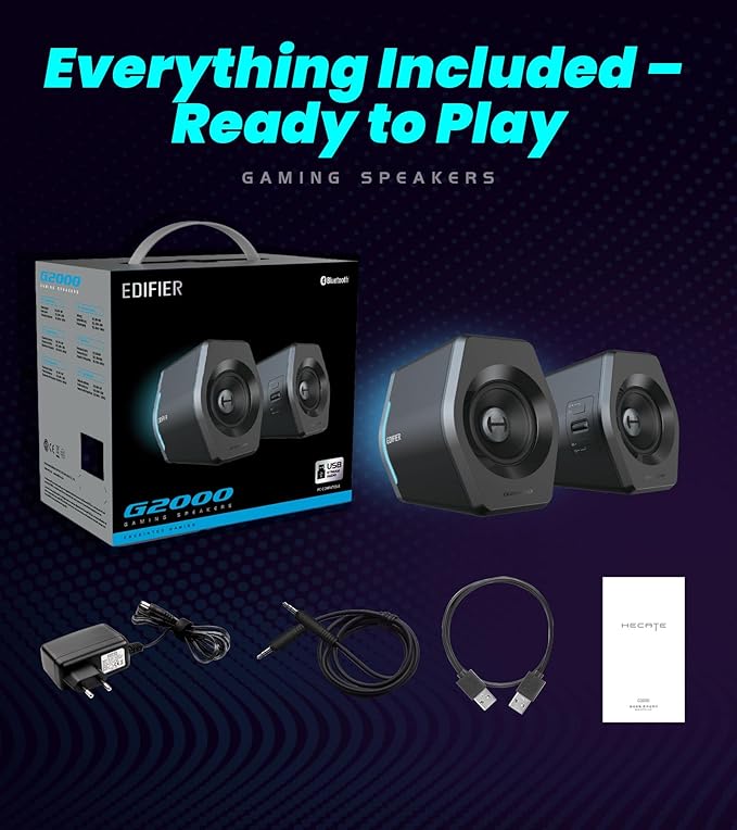 Edifier Hecate RGB Gaming Speakers, 32W Peak Power, Game/Movie/Music Modes - Image 6