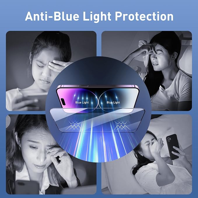 for iPhone 14 Pro Max Screen Protector Blue Light Full Coverage Dynamic Island - Image 6