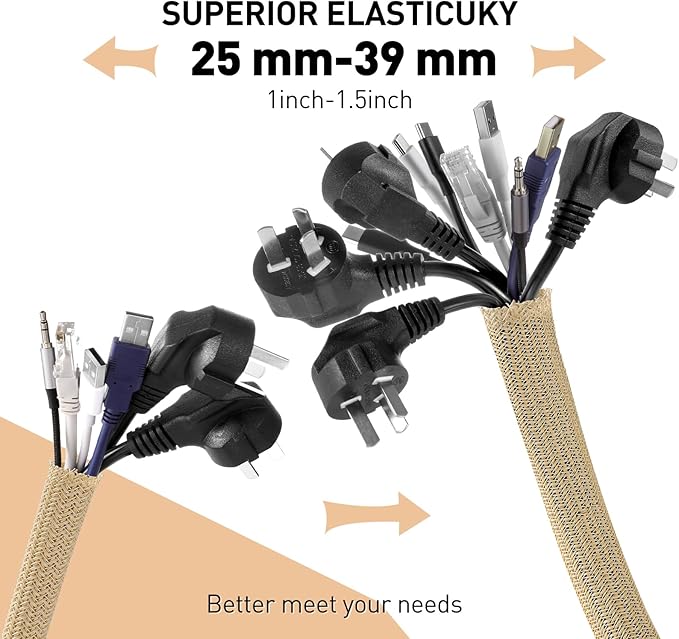 AGPTEK Cable Sleeve, 6.6ft - Image 2