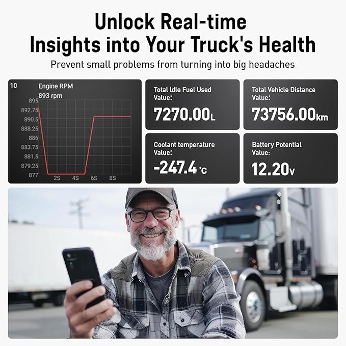 ANCEL HD110 Heavy Duty Truck Scanner - Image 5