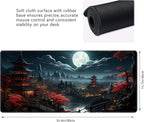 Japanese Full Moon Large Mouse Pad, Gaming Keyboard Desk Pad, Extended Mouse - Image 3