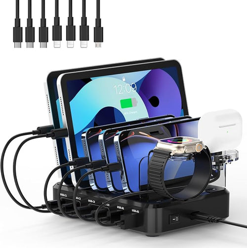 120W USB C Charging Station: 4C2A Port Output Max 65W Fast Charger by TYCRALI