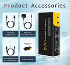 HDMI kvm Switch 2 Monitors 2 Computers Dual Monitor kvm Switch, 3*USB3.0&1*USB C - Image 7