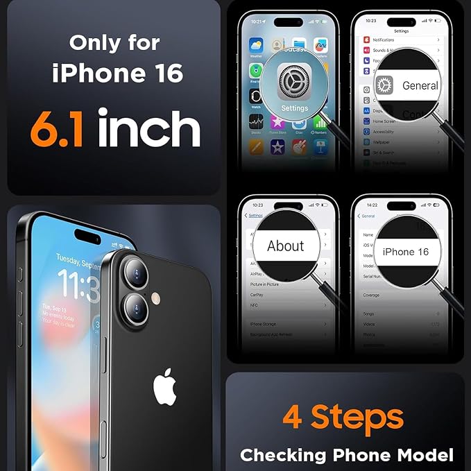 Battery Case for iPhone 16, Upgraded 10000mAh Ultra-Slim Rechargeable Portable - Image 2