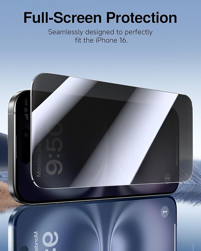 SMARTDEVIL 2 Pack for iPhone 16 Privacy Screen Protector, Military Grade - Image 7