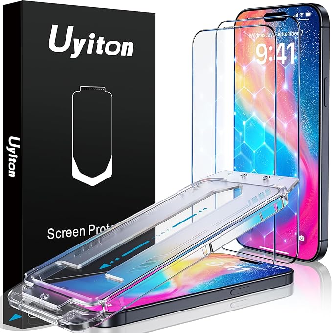 Uyiton UnBreak-Glass for iPhone 15 Pro Max Screen Protector, Full Coverage Case by Uyiton