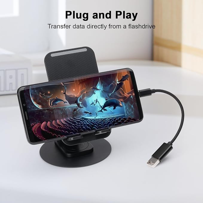 BORLTER CLAMP USB C to USB 2.0 Adapter, Type-C OTG Cable USB Type C Male to USB - Image 3