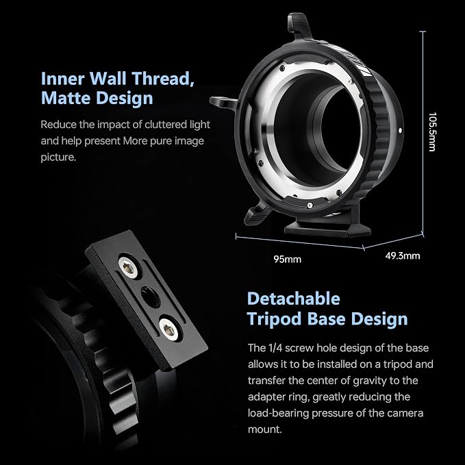 VILTROX PL-E Lens Adapter, Lens Converter Ring Camera Lens Mount Adapter Ring - Image 5