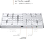 Satechi Bluetooth Extended Numeric Keypad, Slim Rechargeable 34-Key Numberpad - Image 3
