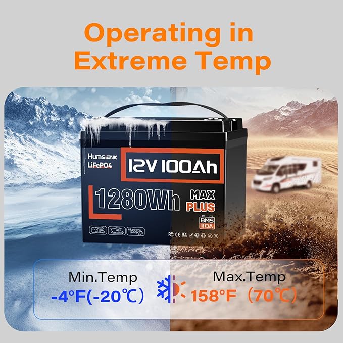 12V 100Ah LiFePO4 Battery MAX PLUS 2 Pack - Image 6