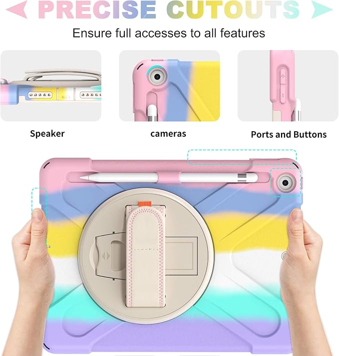 BLOSOMEET Case for iPad 9th/8th Generation 2021/2020 10.2 Inch for Kids Girls - Image 2