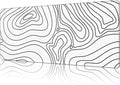 Mouse Pad Large Topographic Contour Map Non-Slip Game Desk Mat by NIYLYNSYN