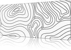 Mouse Pad Large Topographic Contour Map Non-Slip Game Desk Mat by NIYLYNSYN