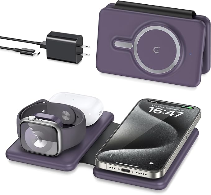 Wireless Charger iPhone - 3 in 1 Charging Station by Knildwirlesscharger