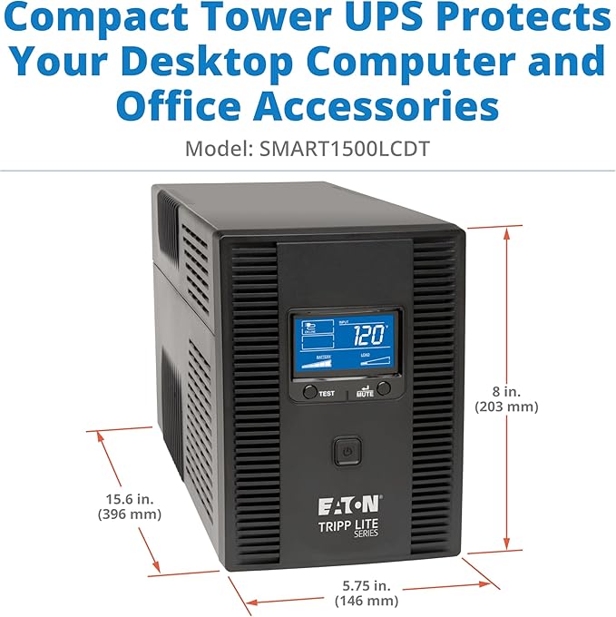 Eaton Tripp Lite Series SMART1500LCDT 1500VA UPS Battery Backup Computer - Image 6