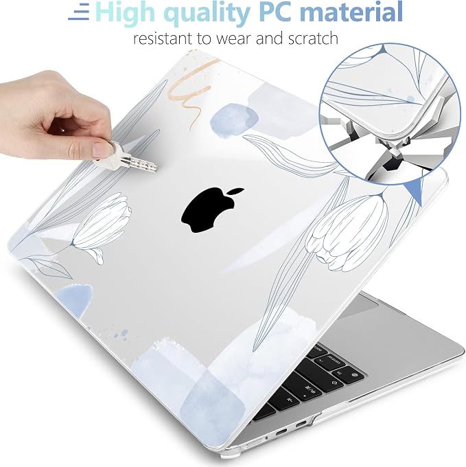 MEEgoodo for M4/M3/M2 MacBook Air 15.3 inch Case 2025 2024 2023, Case Fit Model - Image 4