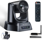 Wireless Conference Room Webcam, Church Live Streaming 20X USB 1080P 60fps PTZ by TONGVEO