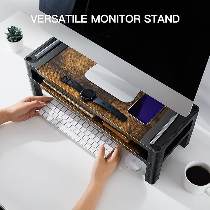 HUANUO Monitor Stand Computer Riser, Monitor Stand - Image 2