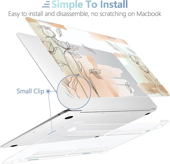 MEEgoodo for MacBook Air 13.3 inch Case 2021 2020 2019 2018 A2337 M1 A2179 A1932 - Image 4