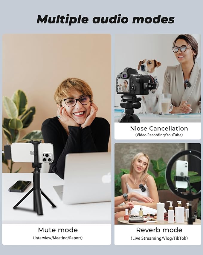 3-in-1 Mini Microphone for iPhone, Camera - 328ft Long Range - Image 6