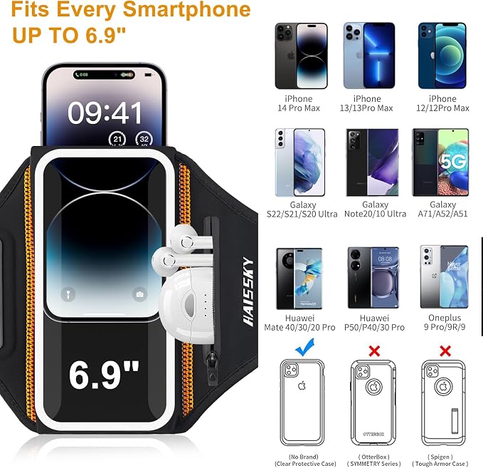 Running Armband with Earphone Bag Cell Phone Armband - Image 3