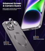 Magnetic for iPhone 15 Case Slim Soft Silicone Bumper Shockproof Metallic Shine - Image 3