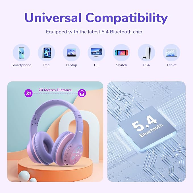 EarFun K4 Kids Bluetooth Headphones, Wireless Headphones - Image 8