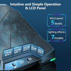G-STORY Gaming Laptop Cooling Pad, RGB Lights Laptop Cooler - Image 5