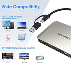 WAVLINK USB C and USB 3.0 to Dual 4K DisplayPort/HDMI Adapter, Displaylink - Image 5
