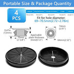 4 Pcs Cable Grommet, Snap Bushing 2-5/8" Mounting Diameter, Flexible - Image 9