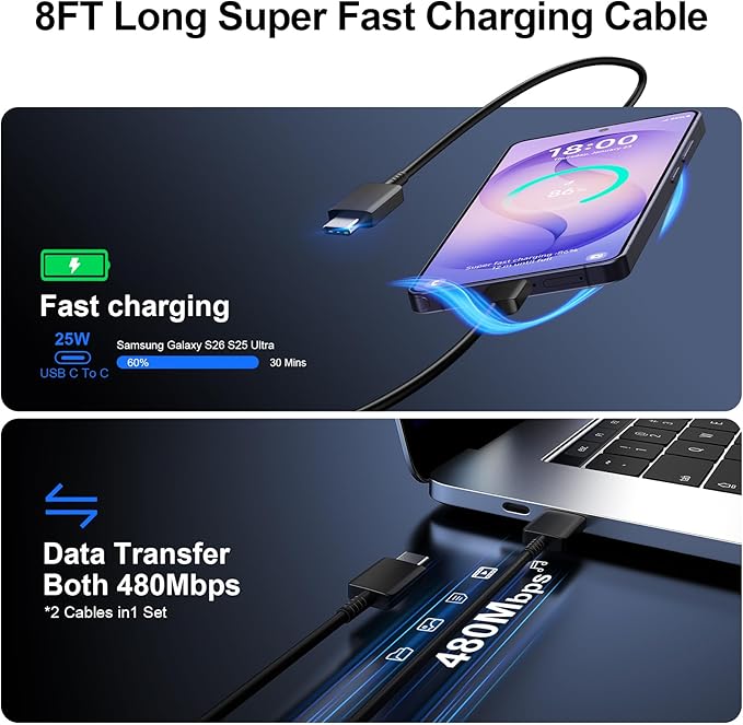 Super Fast Charger Type C, 25W USB C Wall Charger Fast Charging - Image 5