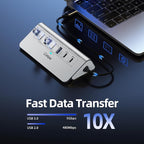 USB C Hub, 10-in-1 USB Docking Station, Aluminum USB to Ethernet Adapter - Image 5