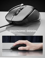 TECKNET Computer Wired Mouse, USB Mice - Image 2