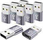 USB to USBC Adapter 8 Pack, USB A to C Adapter, USBC Female to USBA Male OTG by AiNEERich