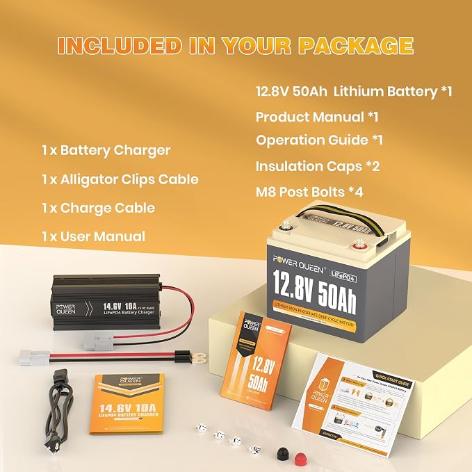 Power Queen 12V 50Ah LiFePO4 Battery - Image 9