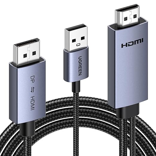 UGREEN 4K@60Hz Bidirectional HDMI to Displayport Cable Male to Male Adapter DP by UGREEN