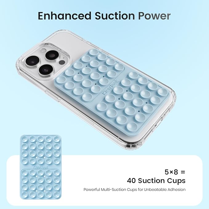 2PCS Silicone Suction Cup Phone Case Mount Double Sided, Hands-Free Phone - Image 3