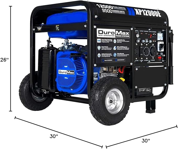 DuroMax Gas Powered Portable 12000 Watt-Electric Start-Home Back Up & RV Ready - Image 10