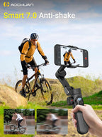 Gimbal Stabilizer for Smartphone, LED Light OLED Screen 3-Axis Gimbal, Gesture - Image 4
