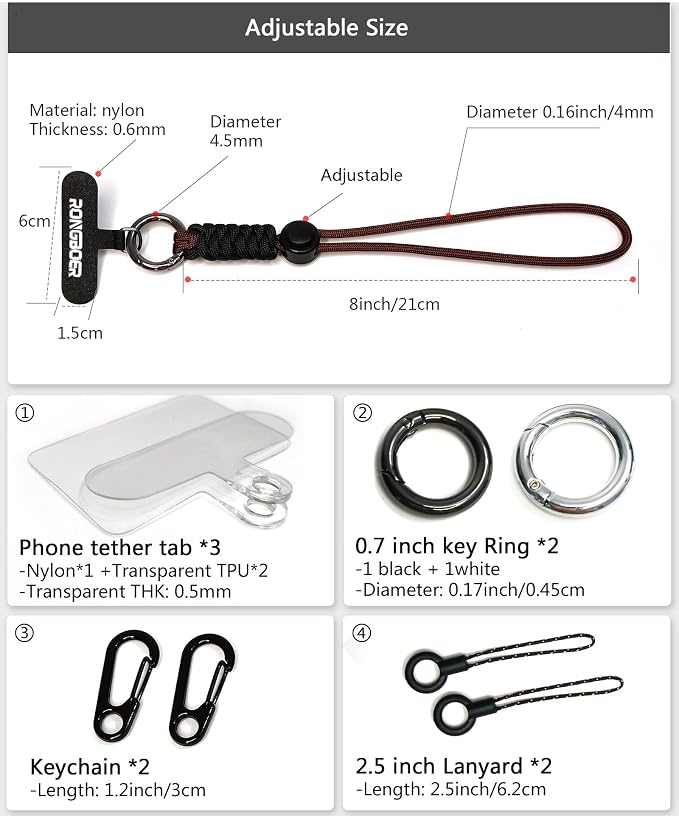 Cell Phone Lanyard Wrist Strap, Key Lanyard - Image 4