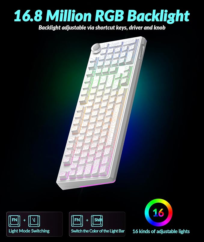 KI99 Pro 96% Wireless Mechanical Keyboard, RGB Gaming Keyboard, Hot-Swappable - Image 8