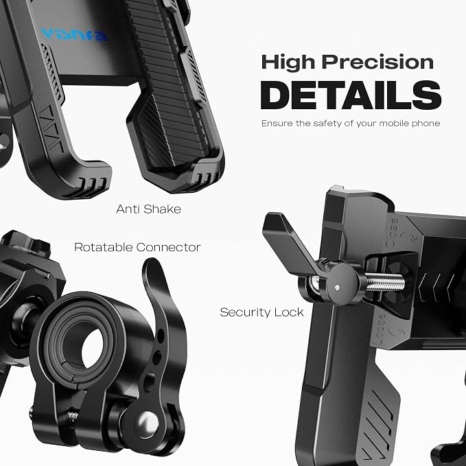 New Upgraded Bike Phone Mount Holder Two Connectors Quickly Lock and Release - Image 5